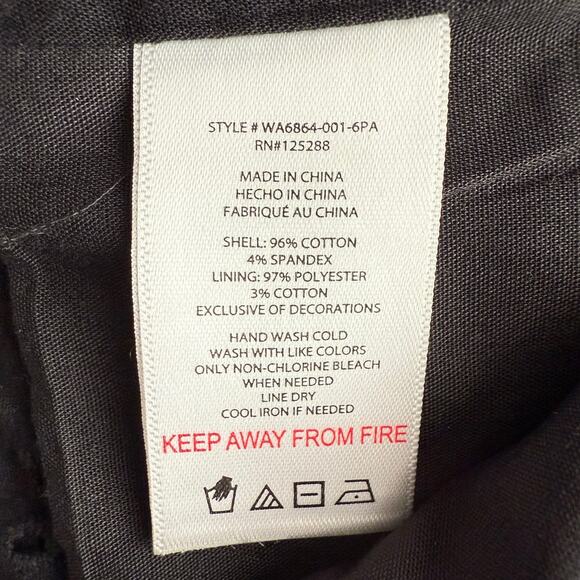 Jason Wu Cotton Eyelet Spaghetti Strap Side Zip Black Bustier Crop Top L‎ - Picture 6 of 7